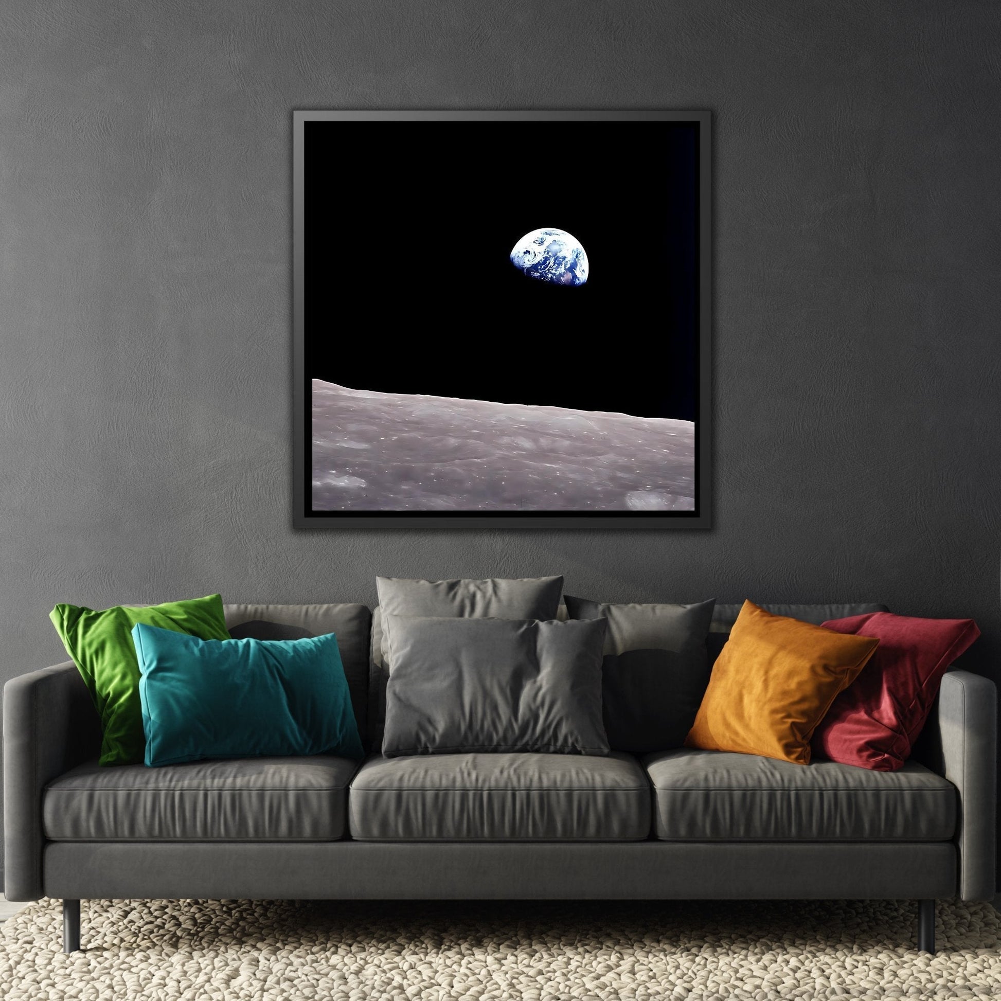 Apollo 8 Nasa Space Canvas Prints - Earth from Moon Wall Art