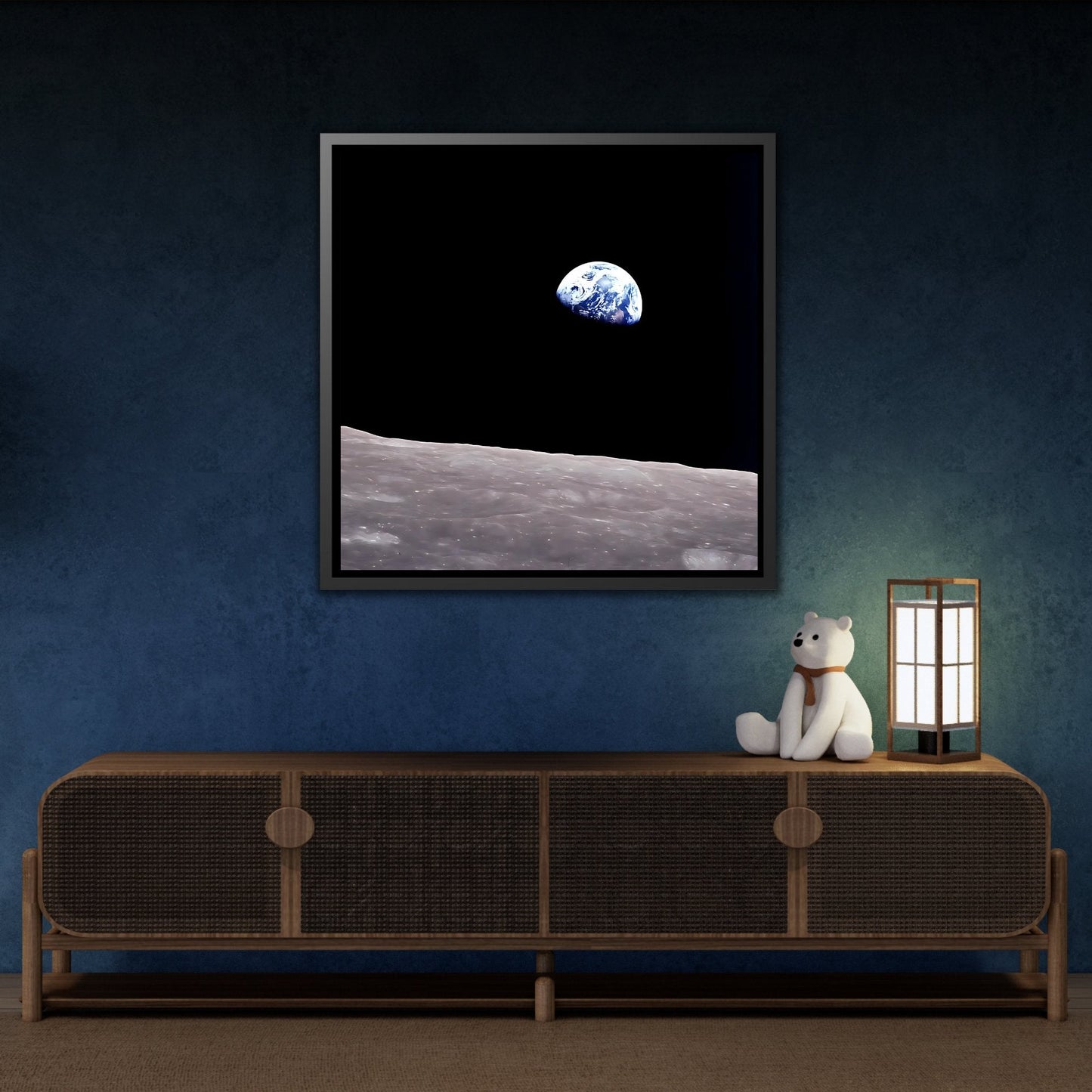 Apollo 8 Nasa Space Canvas Prints - Earth from Moon Wall Art