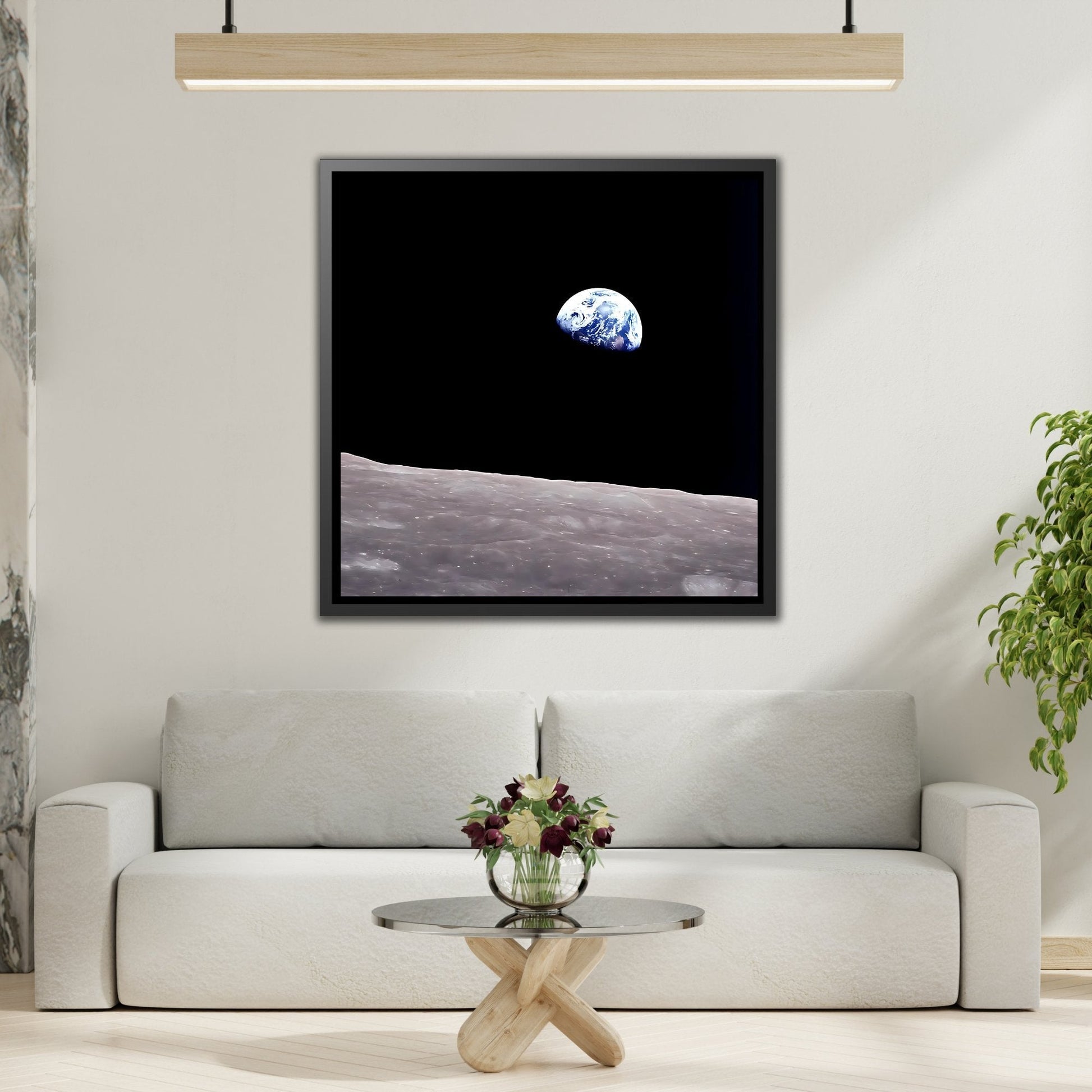 Apollo 8 Nasa Space Canvas Prints - Earth from Moon Wall Art