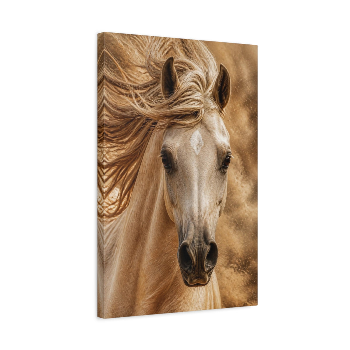 Side Mockup 3. Arabian Horse Desert Animals shown as canvas print