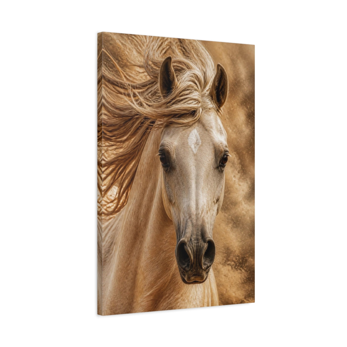 Side Mockup 2. Arabian Horse Desert Animals shown as canvas print