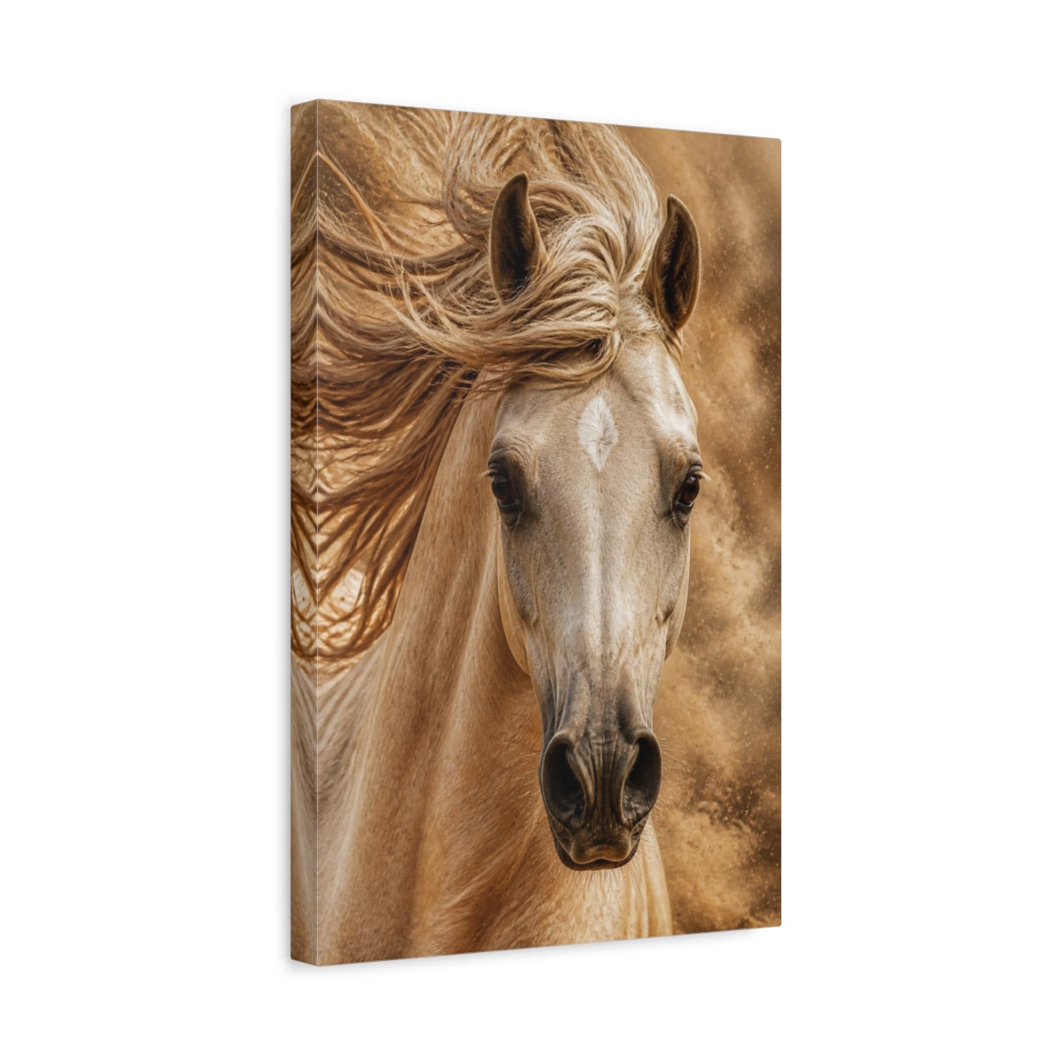 Side Mockup 4. Arabian Horse Desert Animals shown as canvas print