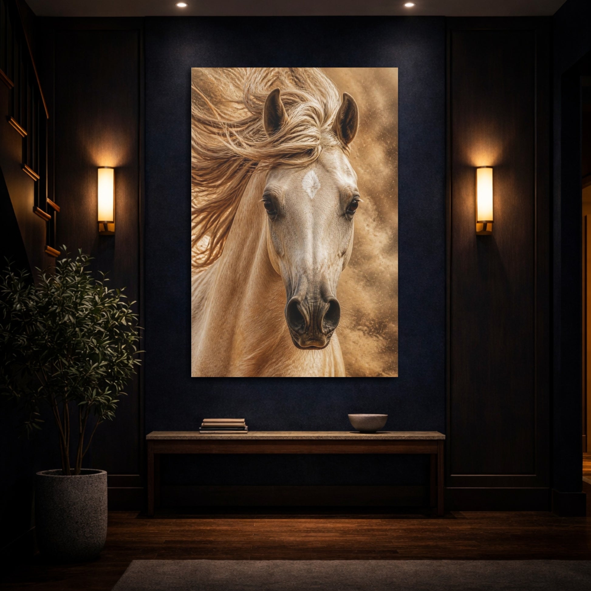 Mockup 4. Arabian Horse Desert Animals shown as canvas print