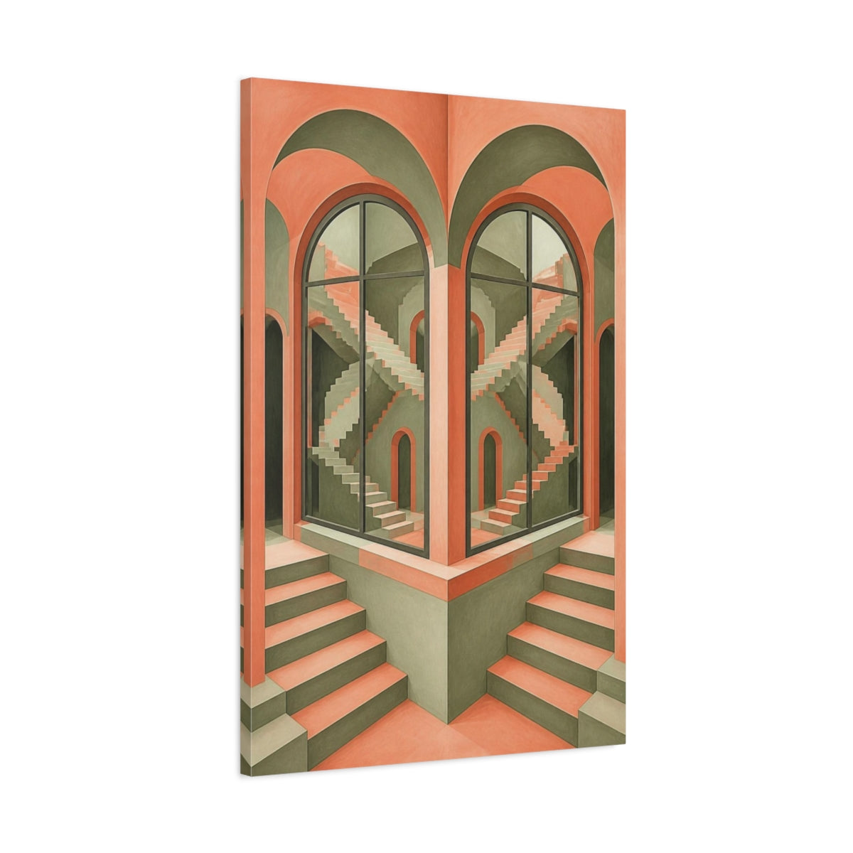 Main Mockup. Arched Window Illusion shown as canvas print