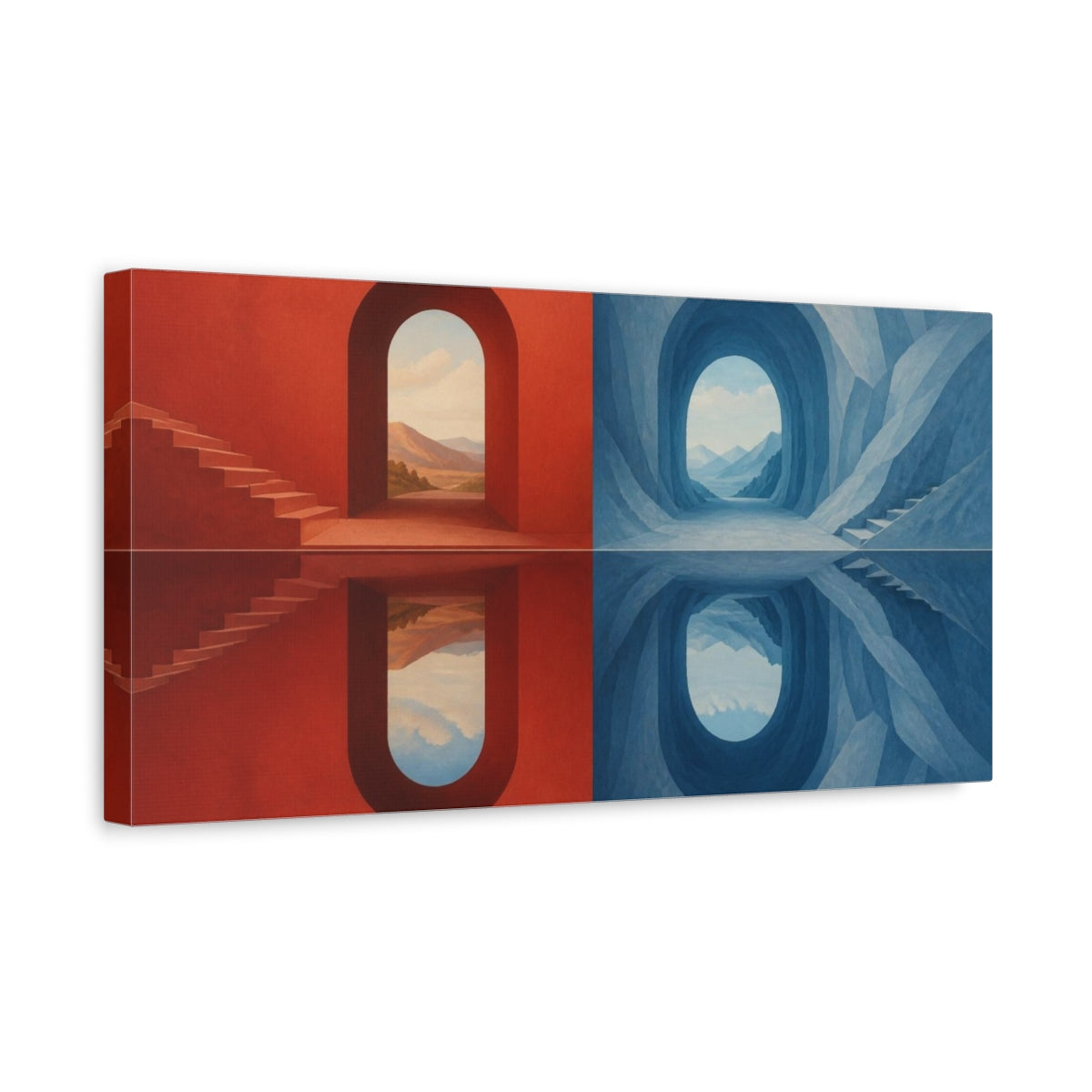 Side Mockup 3. Archway Illusion shown as canvas print