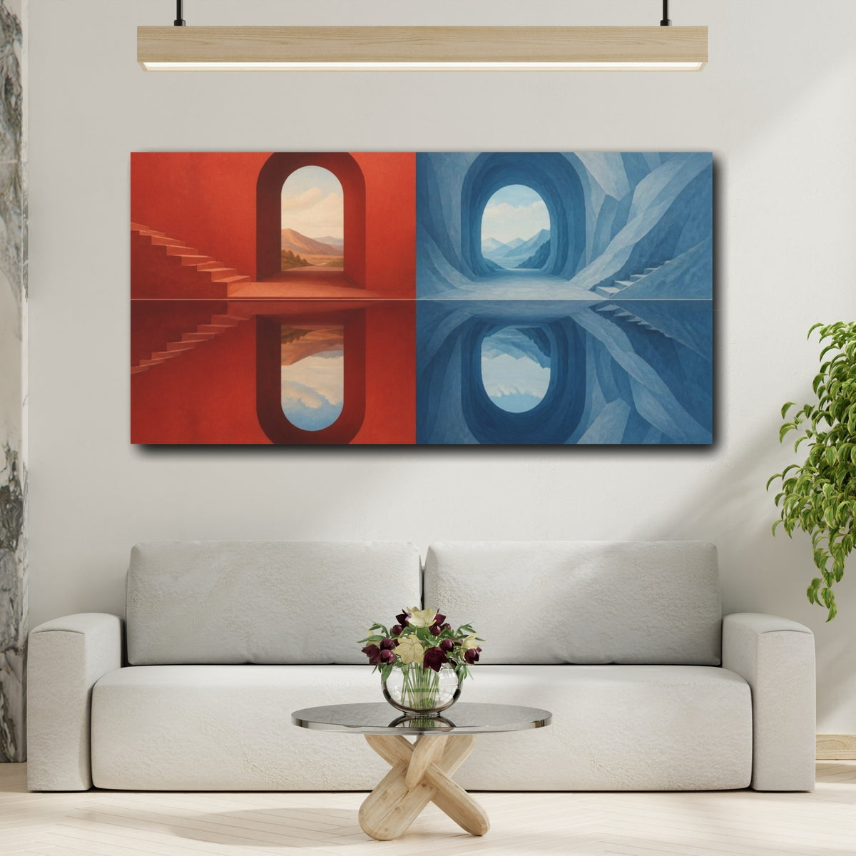 Mockup 2. Archway Illusion shown as canvas print