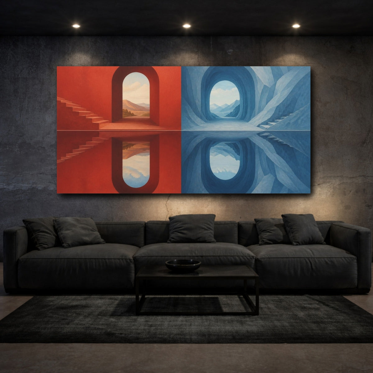 Mockup 3. Archway Illusion shown as canvas print