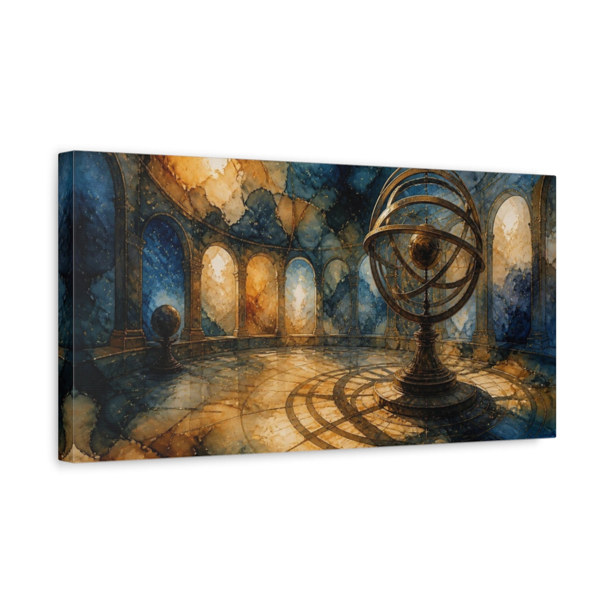 Side Mockup 3. Armillary Sphere Observatory shown as canvas print
