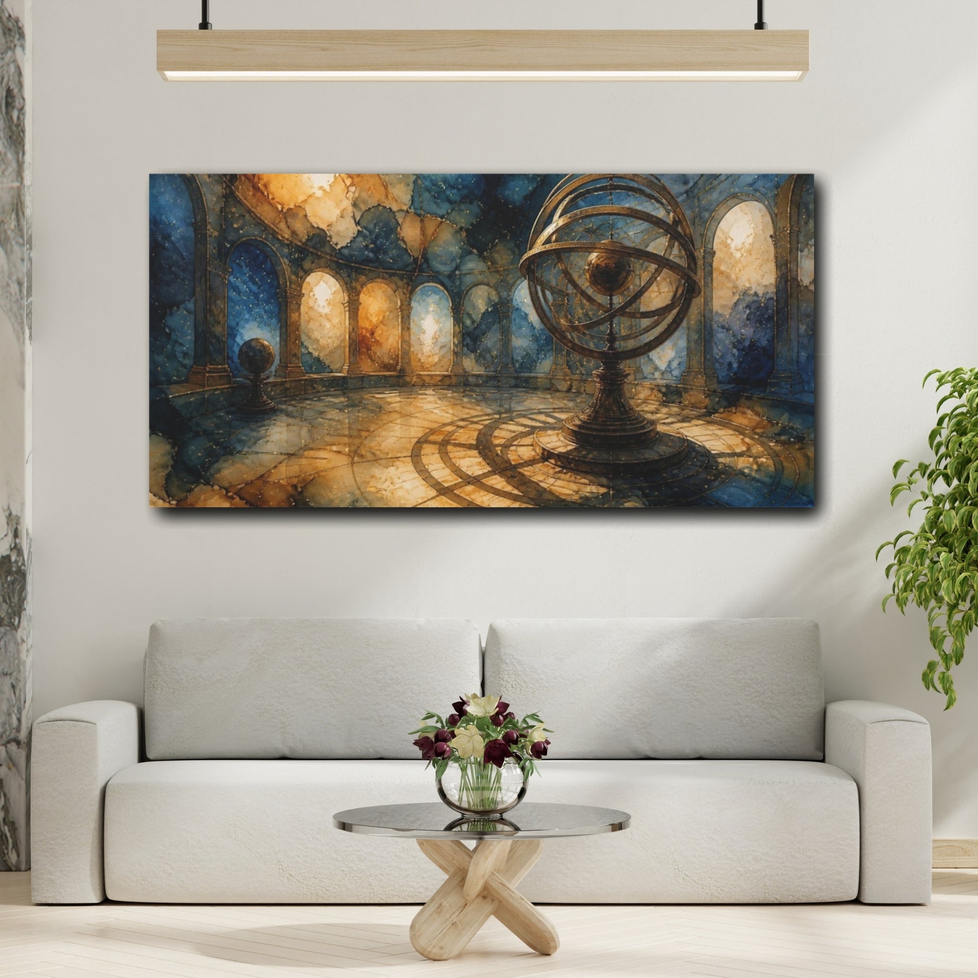 Mockup 2. Armillary Sphere Observatory shown as canvas print