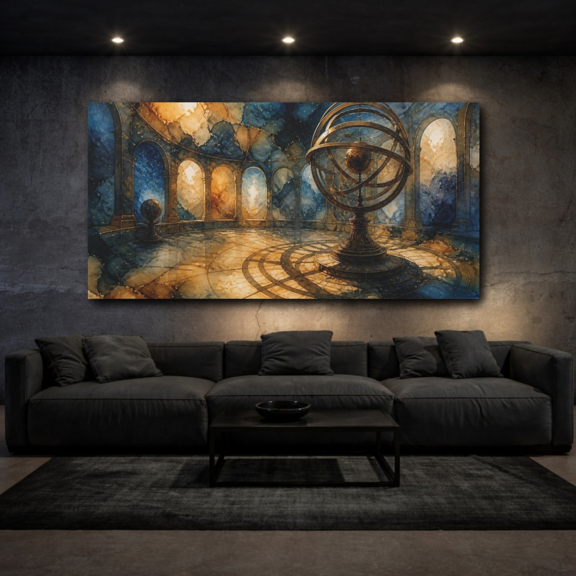 Mockup 3. Armillary Sphere Observatory shown as canvas print
