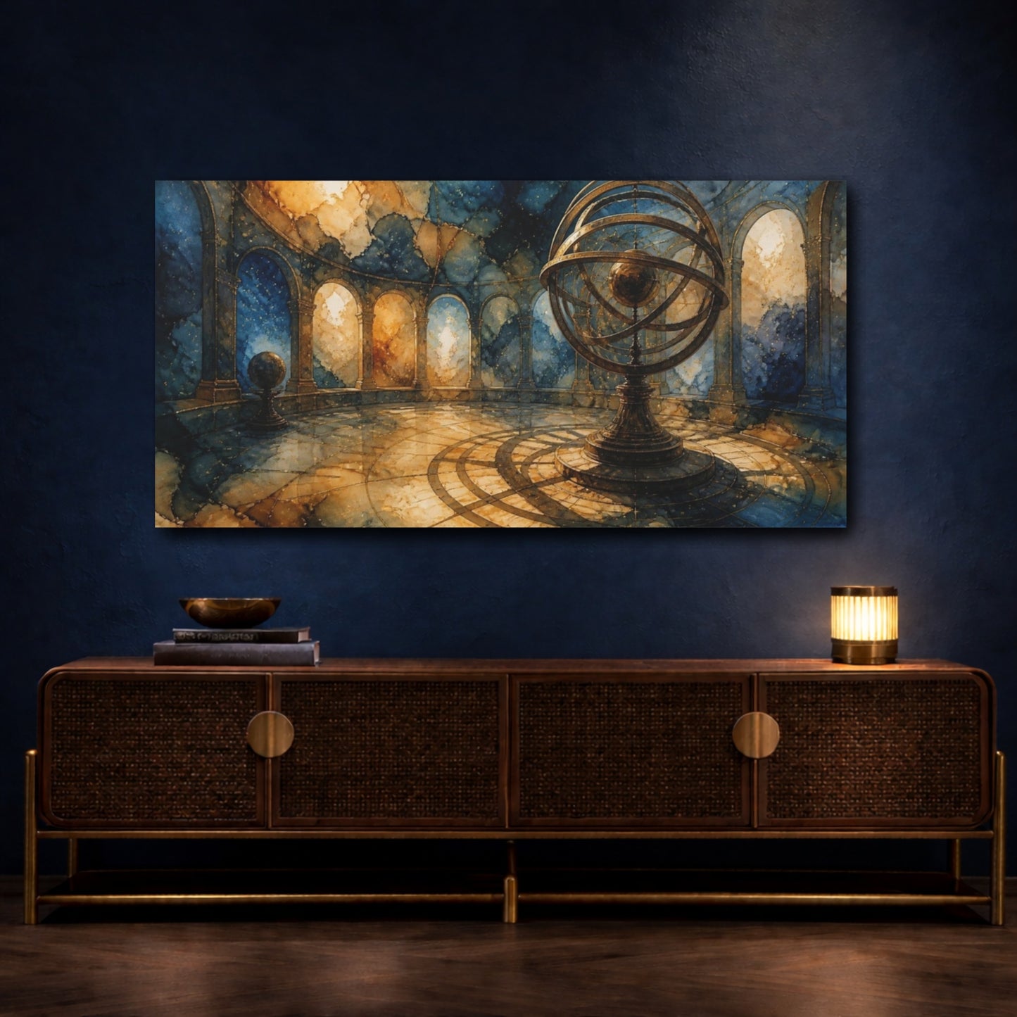 Mockup 4. Armillary Sphere Observatory shown as canvas print