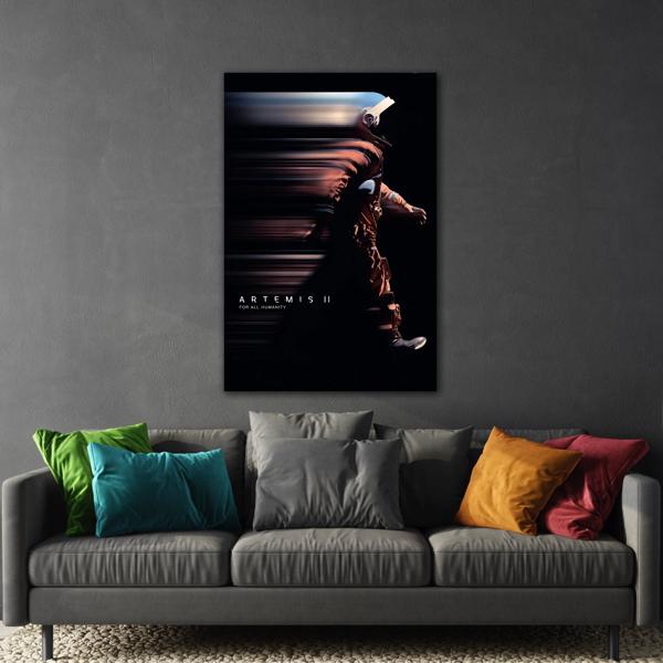 Artemis II Motivation Canvas Print - Pioneering Space NASA Wall Art - YesArtYes