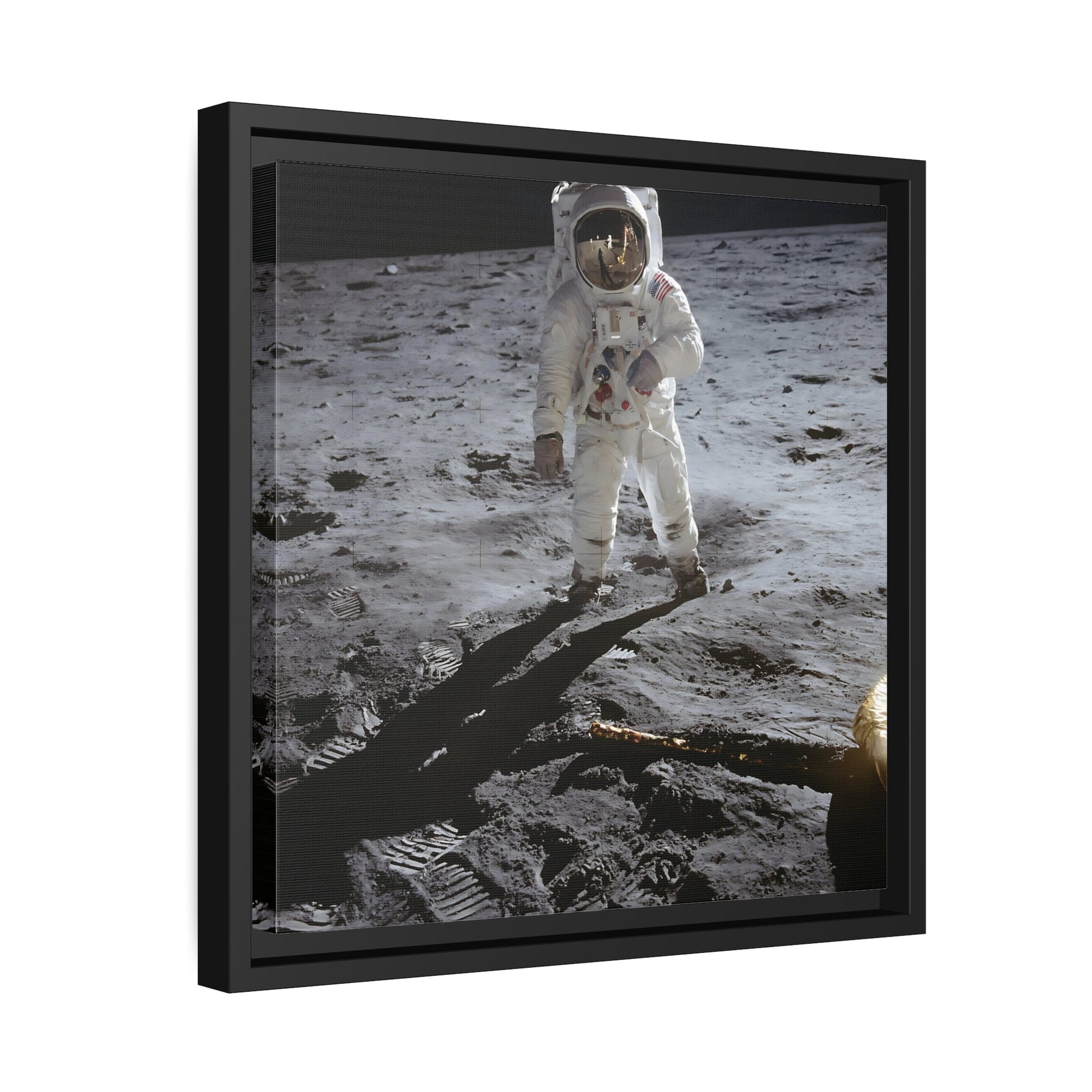 Astronaut Home Decor Canvas Prints in Exclusive Frame - Square Astronauts NASA Apollo 11 Wall Art Print