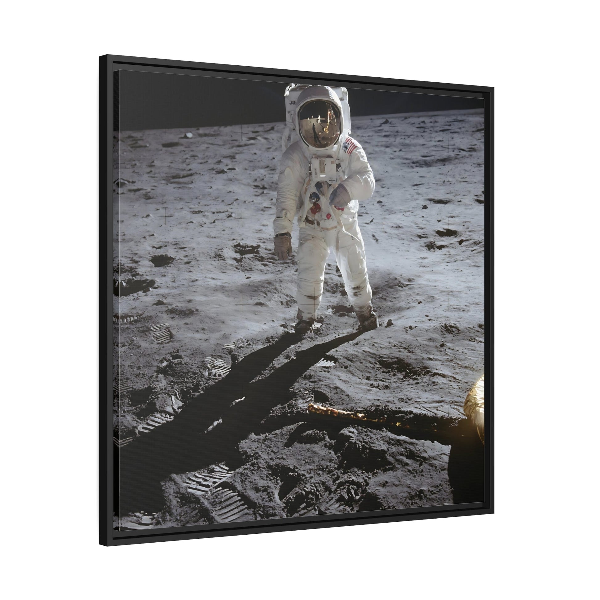 Astronaut Home Decor Canvas Prints in Exclusive Frame - Square Astronauts NASA Apollo 11 Wall Art Print