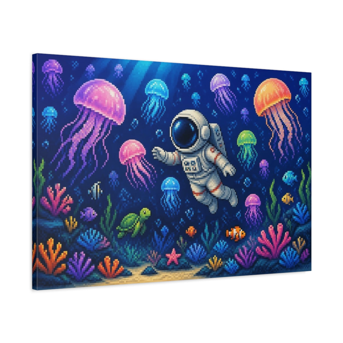 Main Mockup. Astronaut Kids Room Adventure shown as canvas print