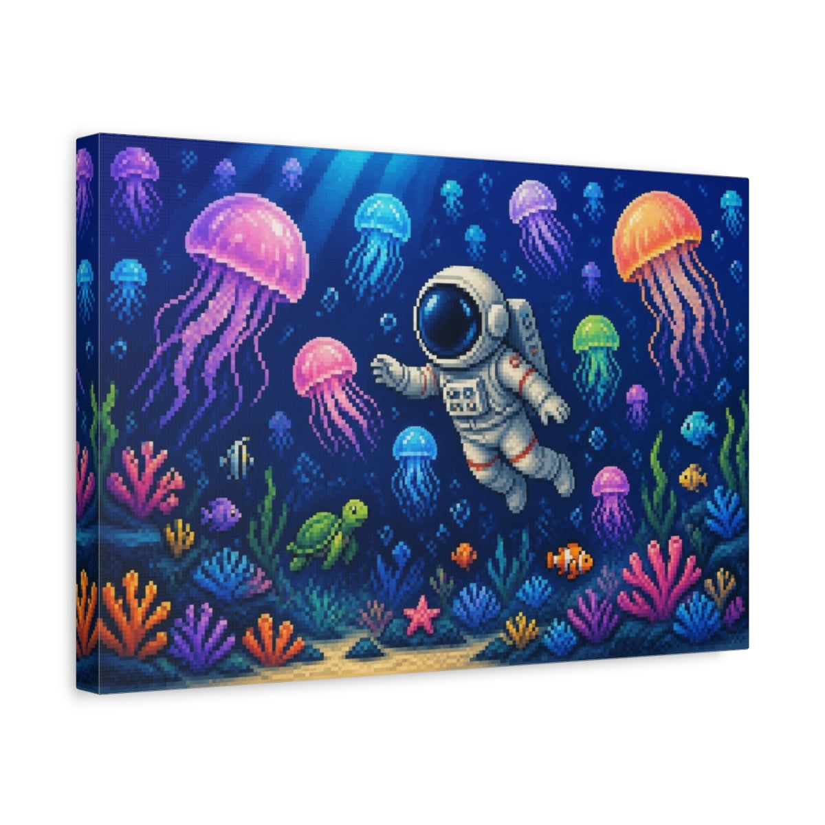 Side Mockup 4. Astronaut Kids Room Adventure shown as canvas print
