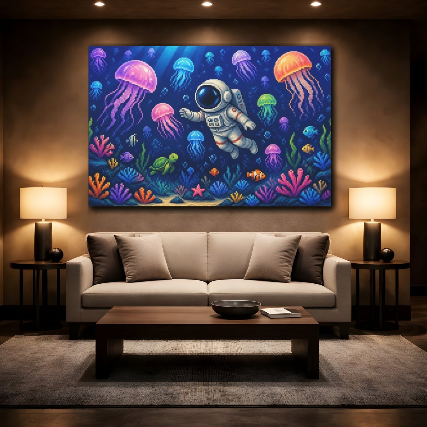 Mockup 2. Astronaut Kids Room Adventure shown as canvas print