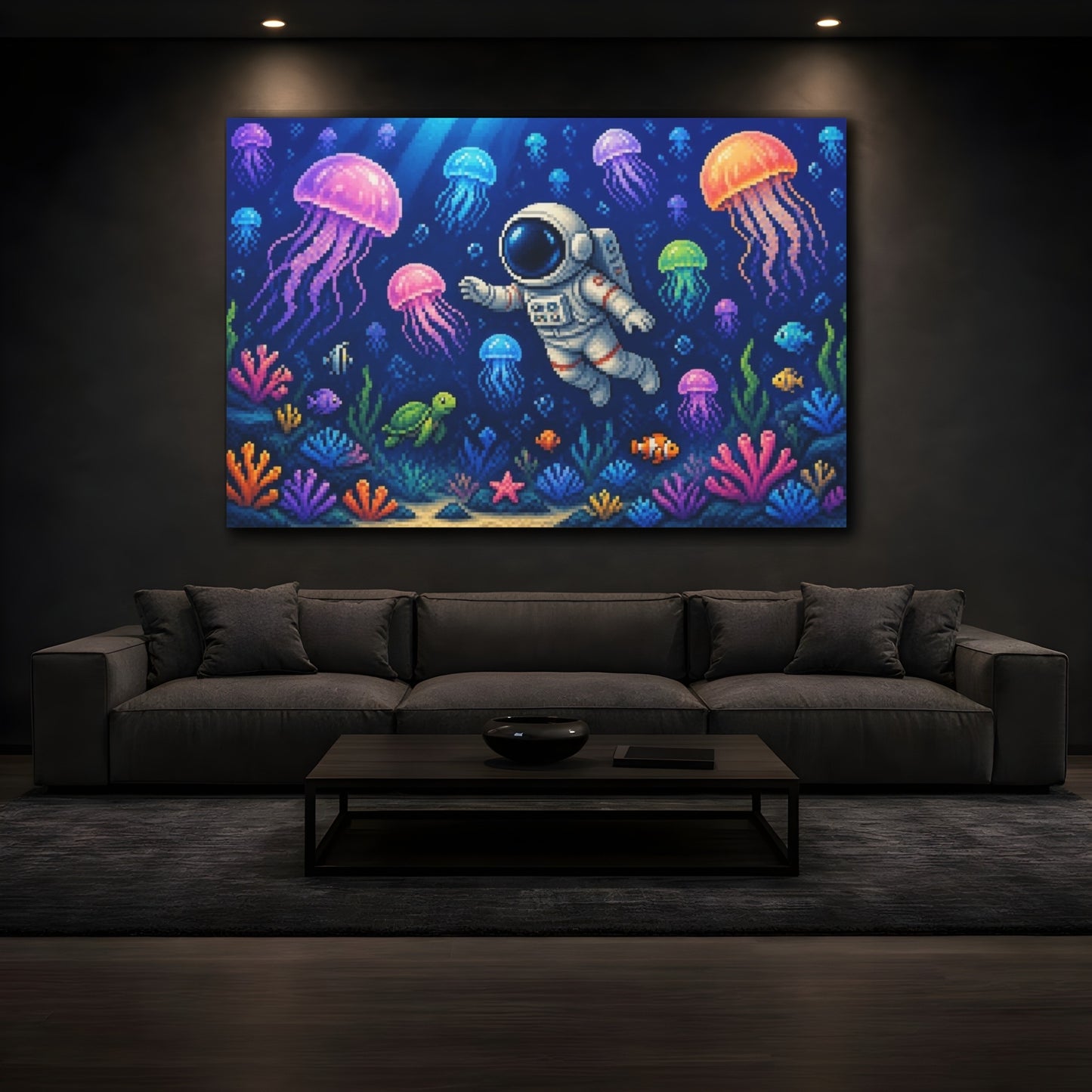 Mockup 3. Astronaut Kids Room Adventure shown as canvas print