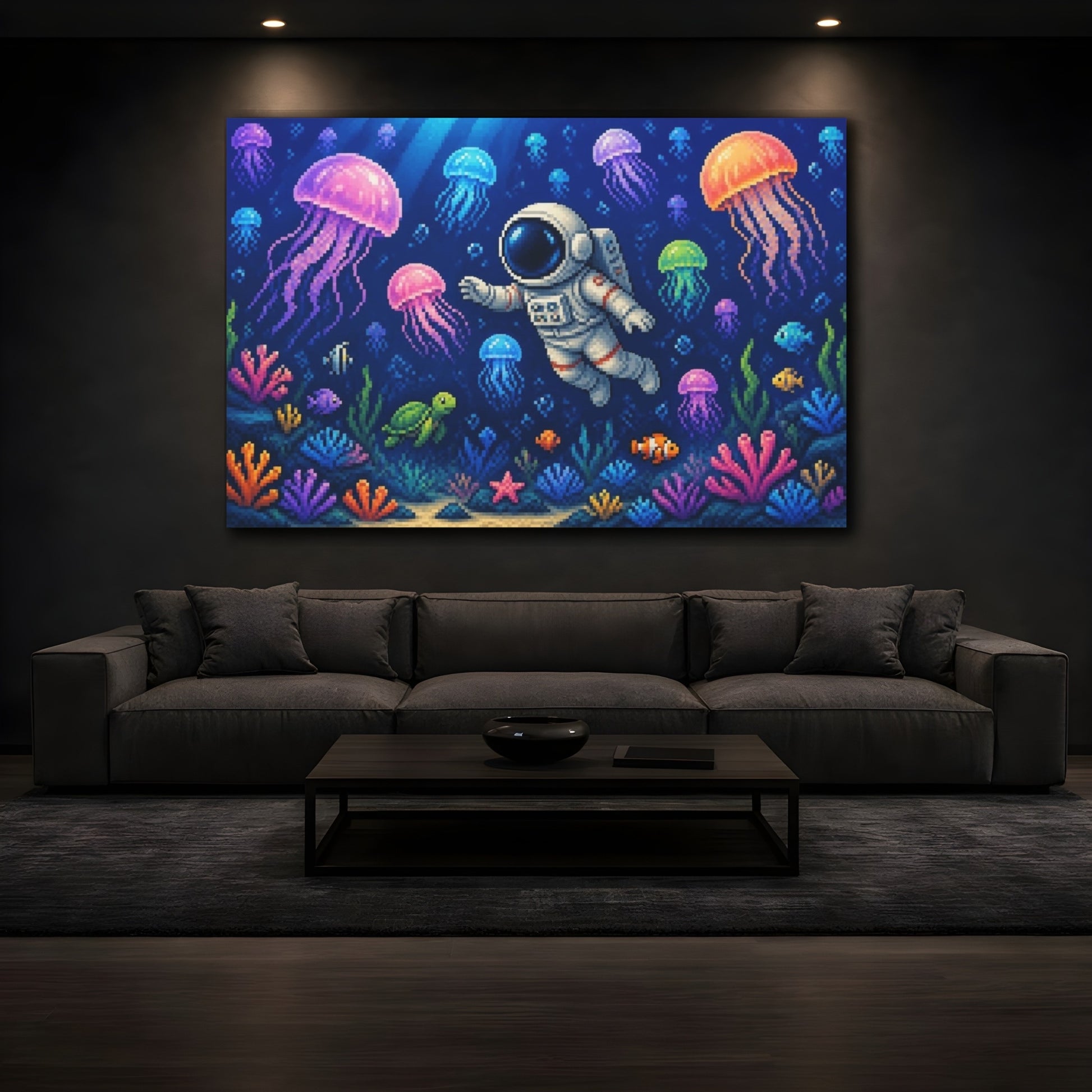 Mockup 3. Astronaut Kids Room Adventure shown as canvas print