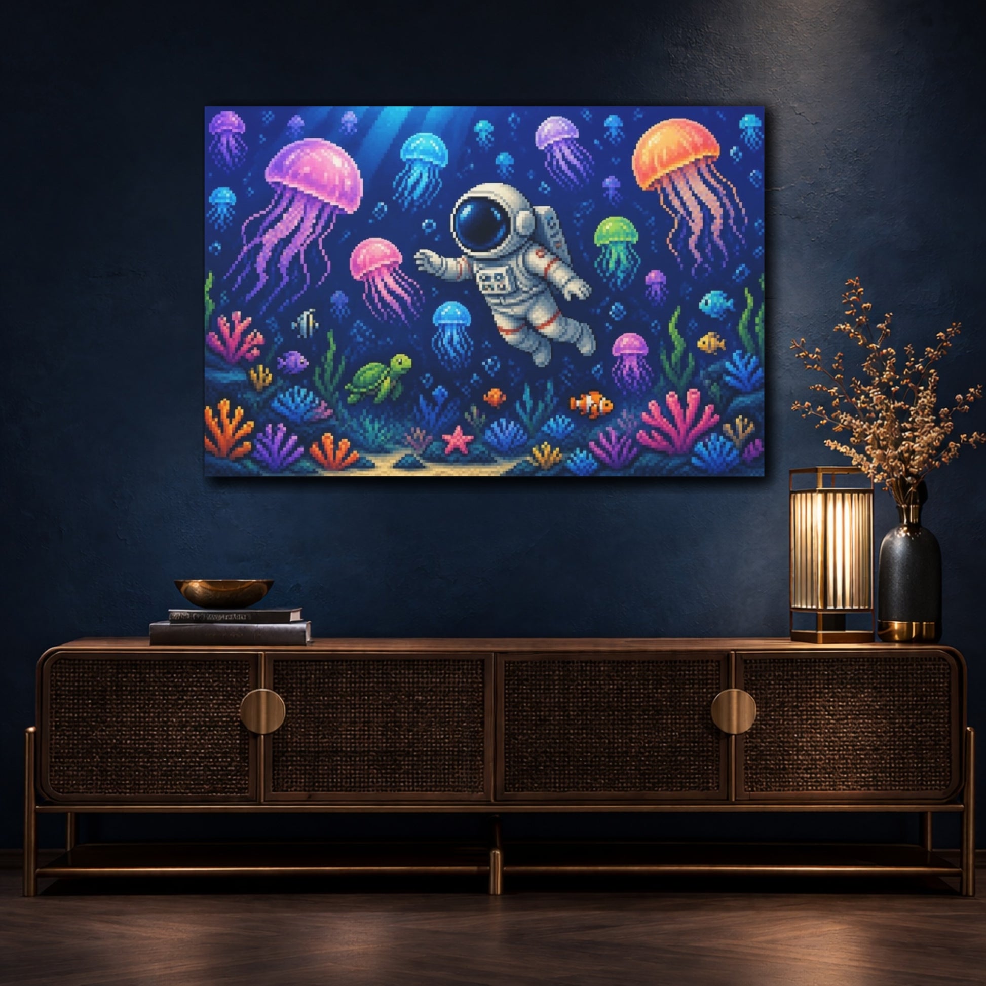 Mockup 4. Astronaut Kids Room Adventure shown as canvas print