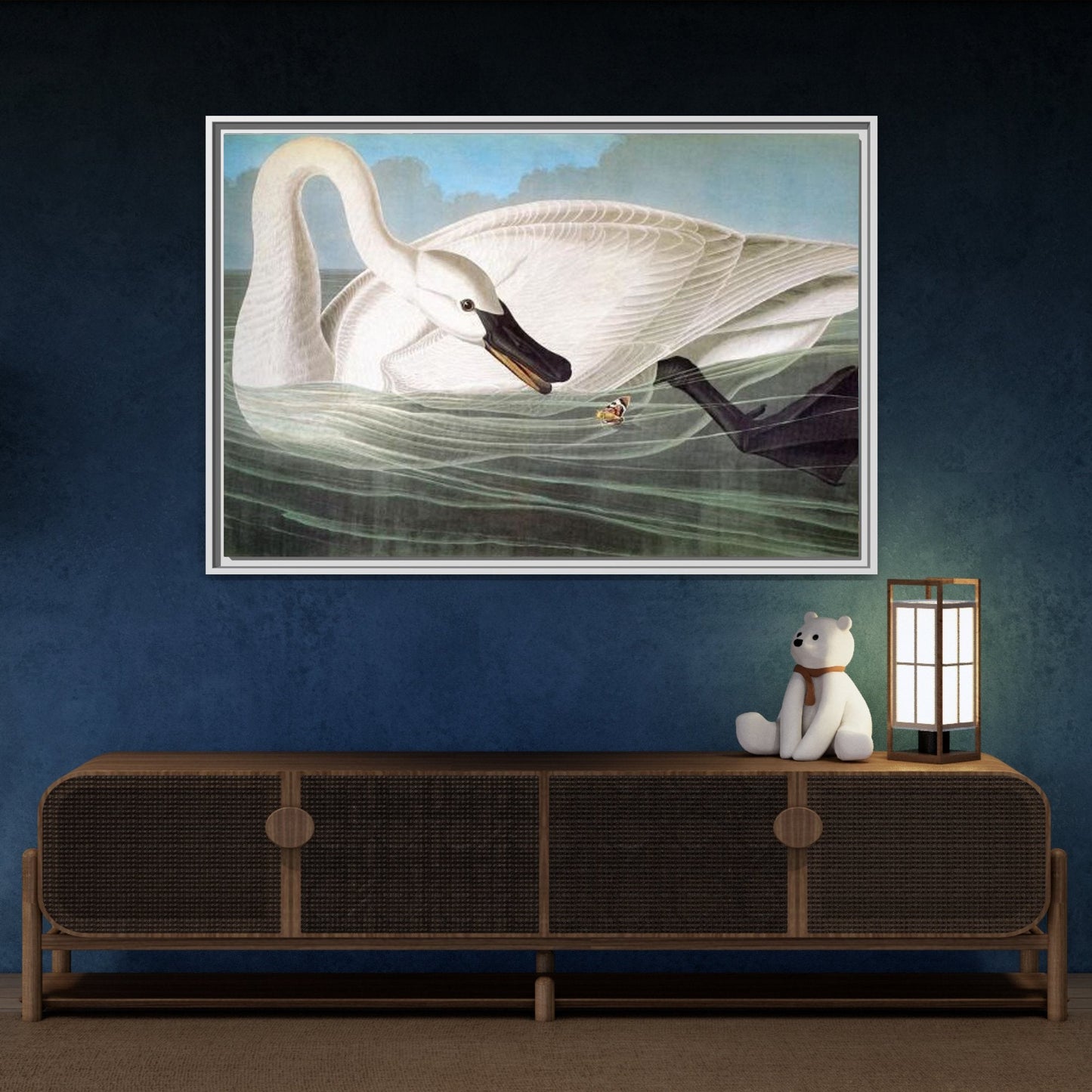 Audubon Trumpeter Swan Canvas Prints - America Birds Wall Art