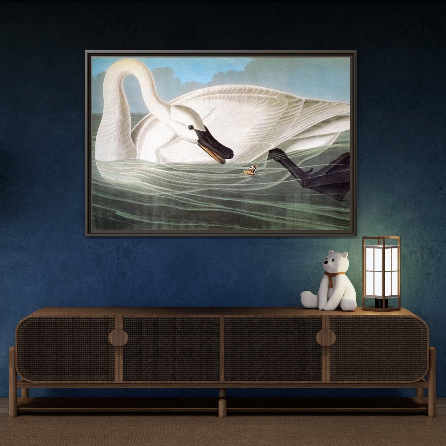 Audubon Trumpeter Swan Canvas Prints - America Birds Wall Art