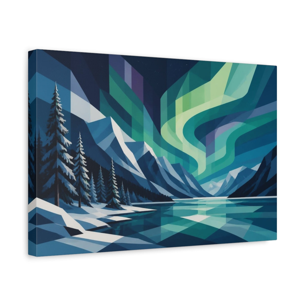 Side Mockup 4. Aurora Nature Vista shown as canvas print