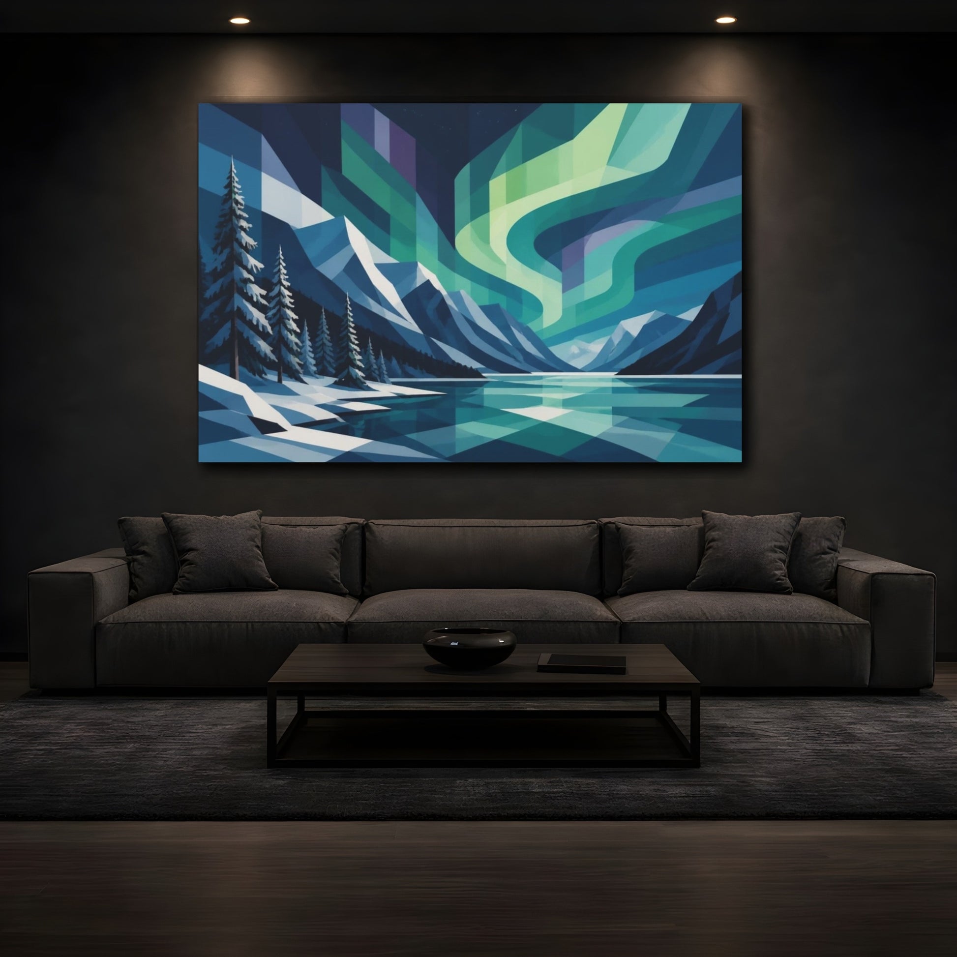 Mockup 3. Aurora Nature Vista shown as canvas print