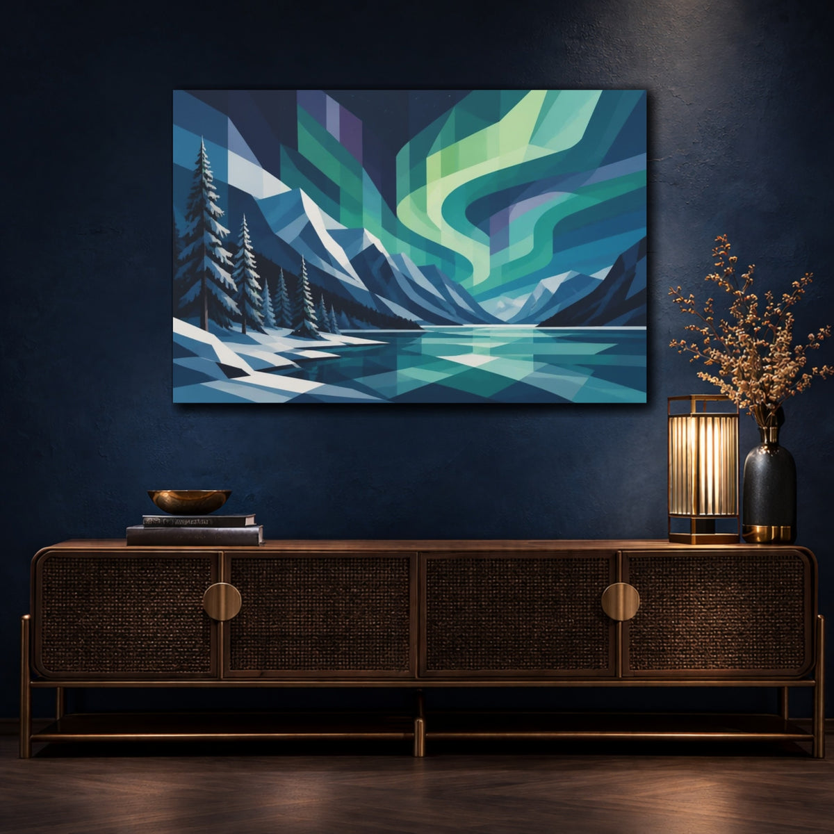Mockup 4. Aurora Nature Vista shown as canvas print