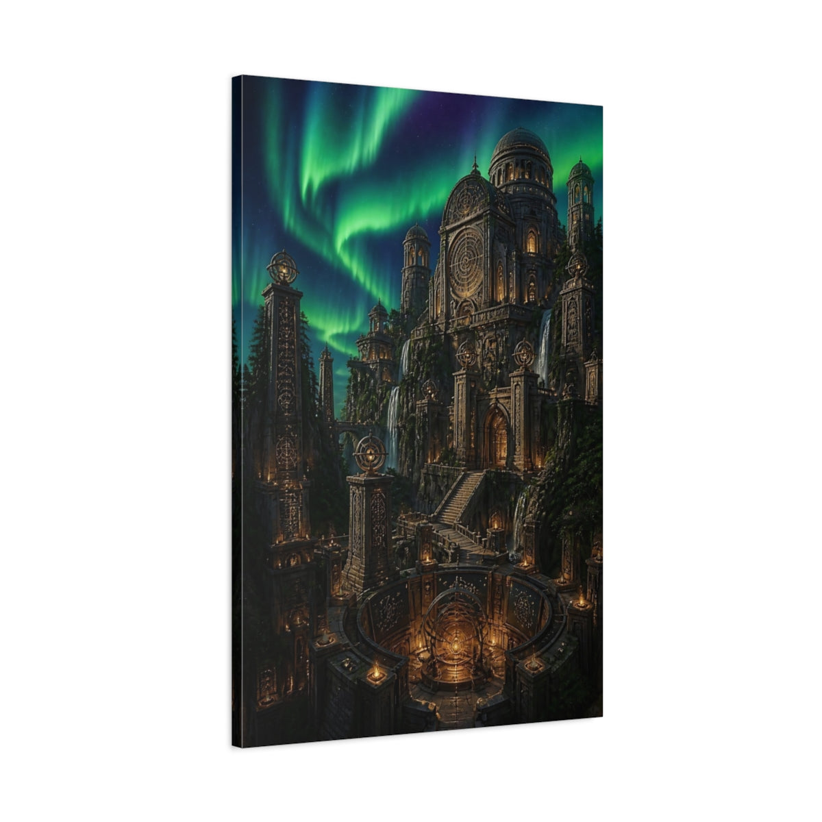 Main Mockup. Aurora Observatory Citadel shown as canvas print