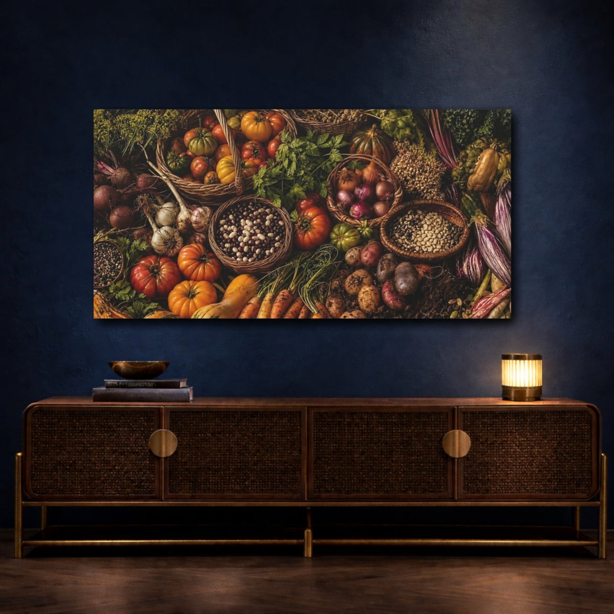 Autumn Harvest Nature Canvas Print – Photorealistic Decor For Kitchen, Breakfast Nook - YesArtYes