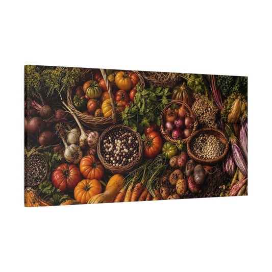 Autumn Harvest Nature Canvas Print – Photorealistic Decor For Kitchen, Breakfast Nook - YesArtYes