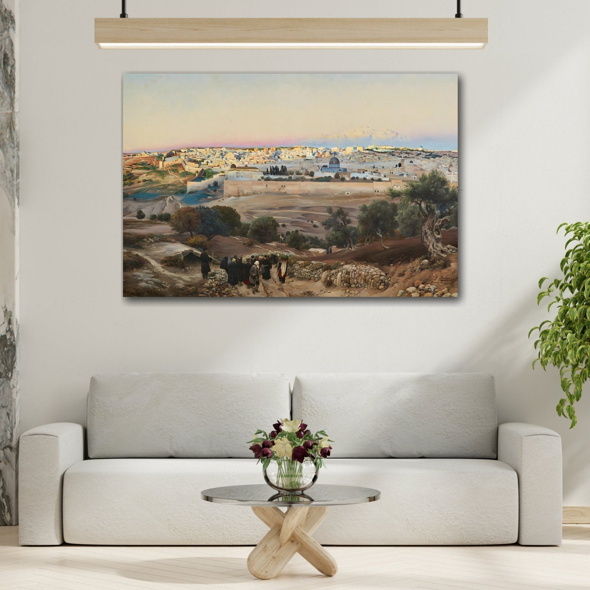 Bauernfeind Canvas Wall Art Print - Jerusalem Mount of the Olives at Sunrise Artwork