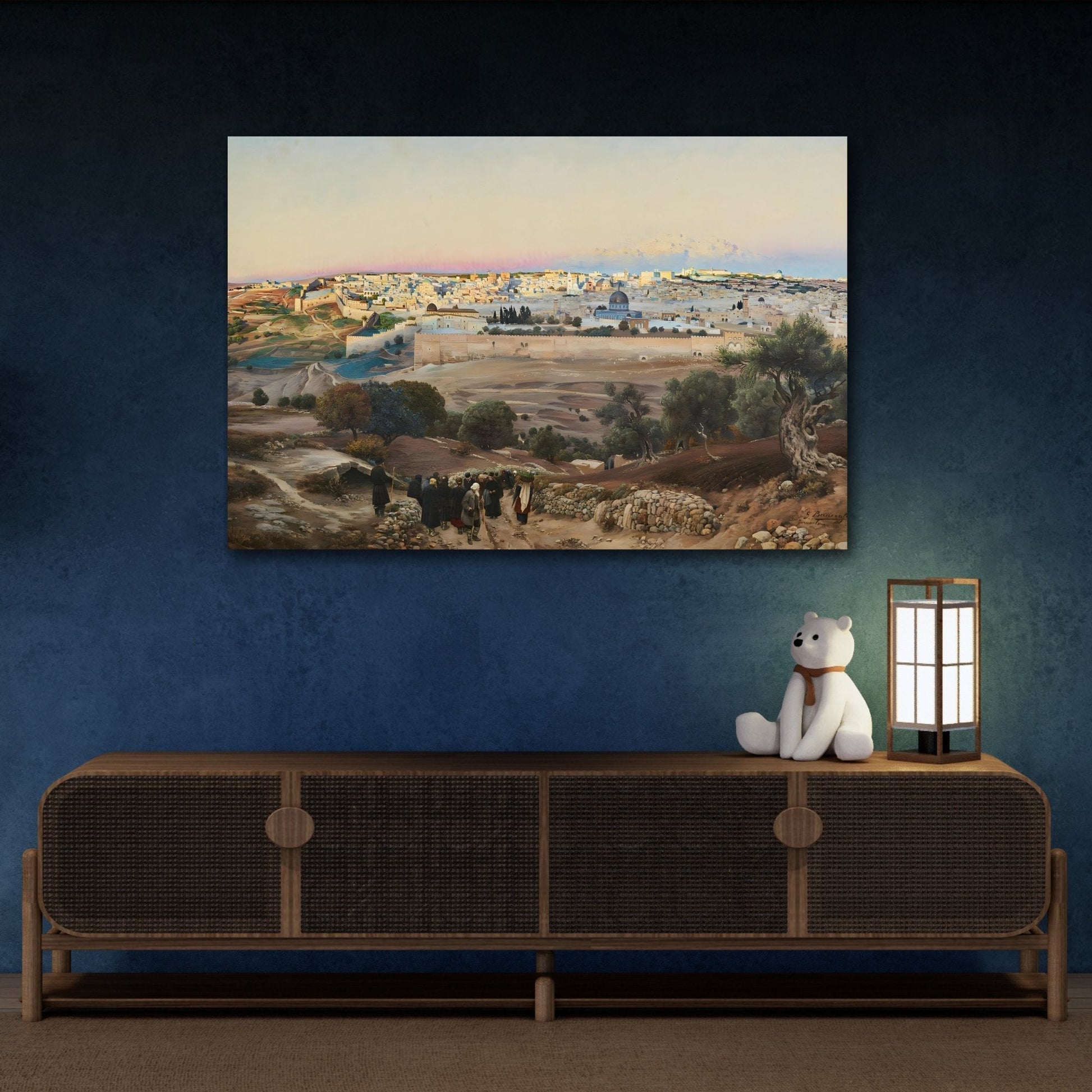 Bauernfeind Canvas Wall Art Print - Jerusalem Mount of the Olives at Sunrise Artwork