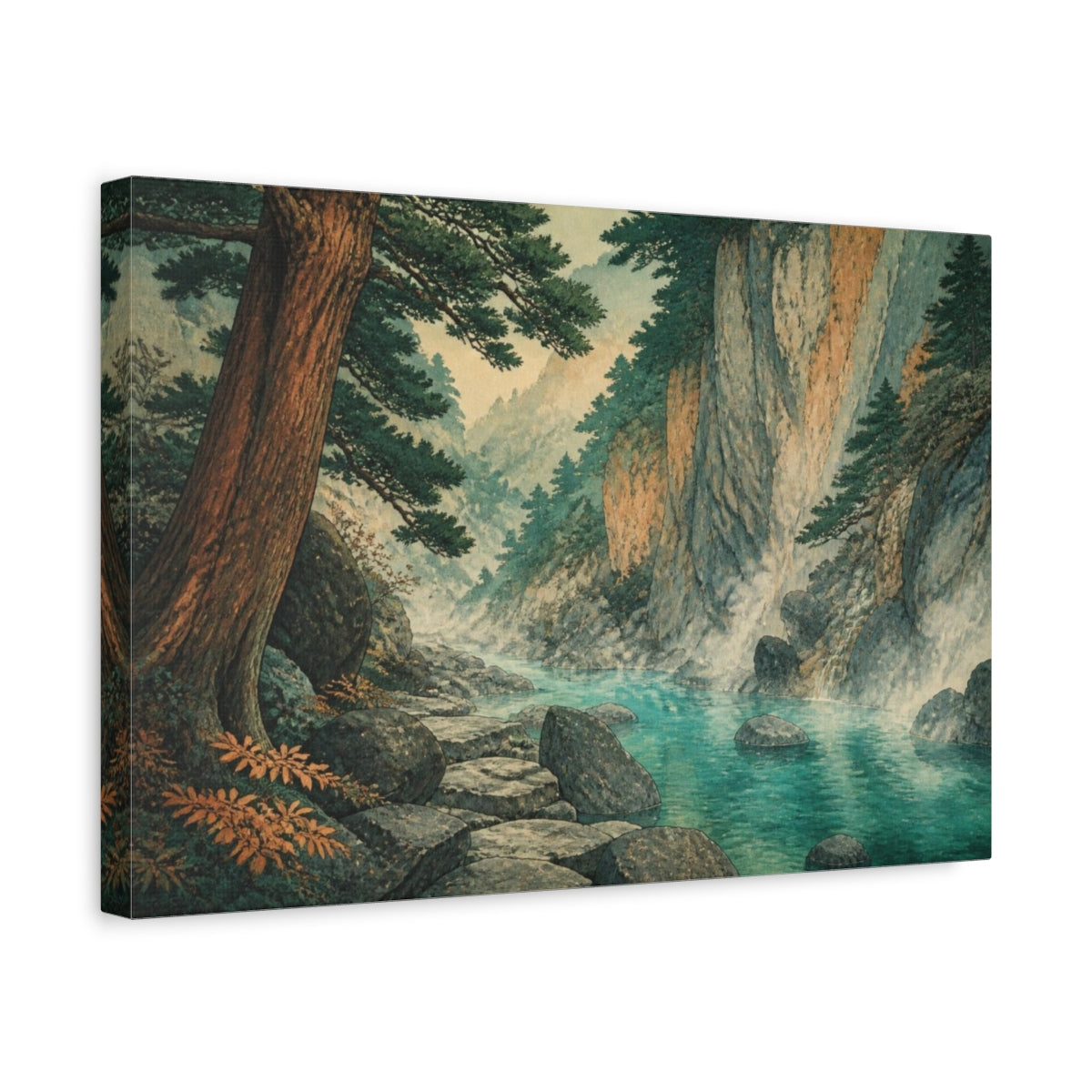 Side Mockup 4. Beneath Cedar Cliffs shown as canvas print