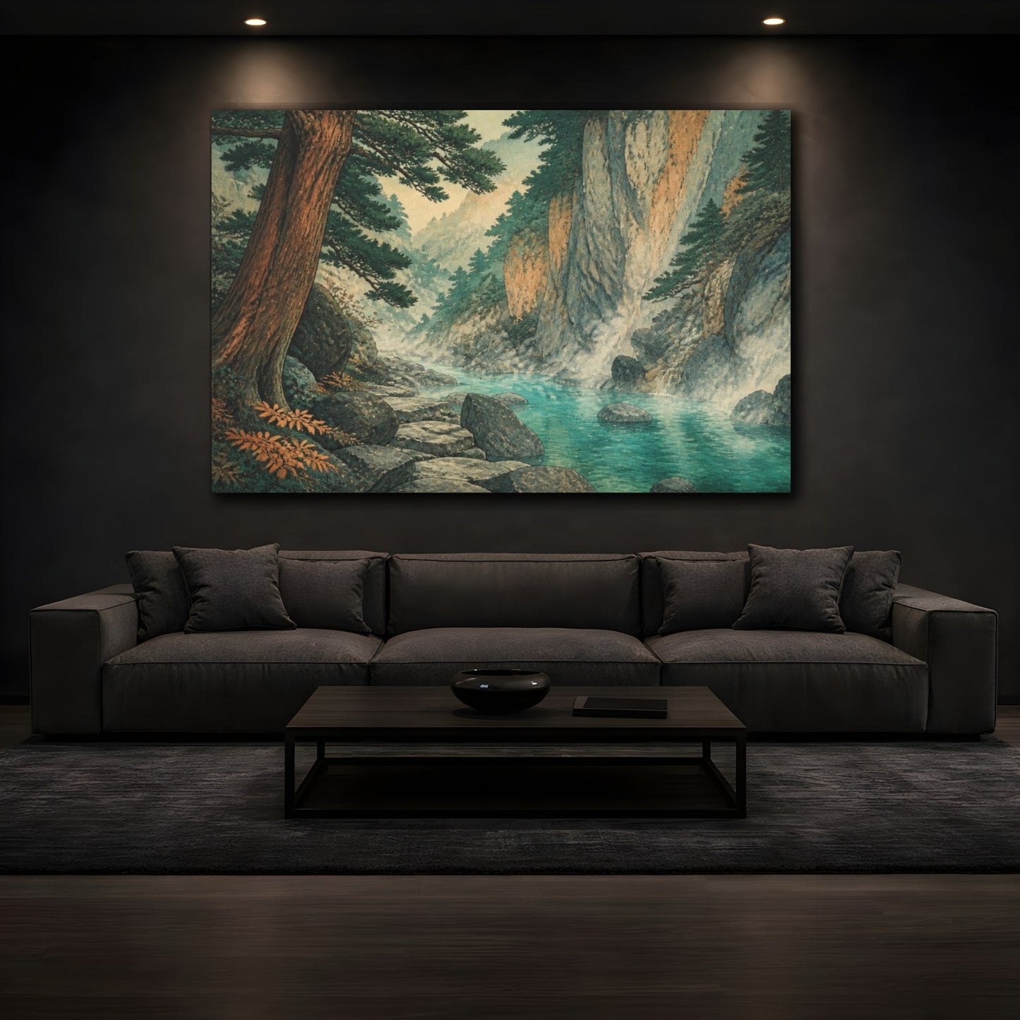 Mockup 3. Beneath Cedar Cliffs shown as canvas print