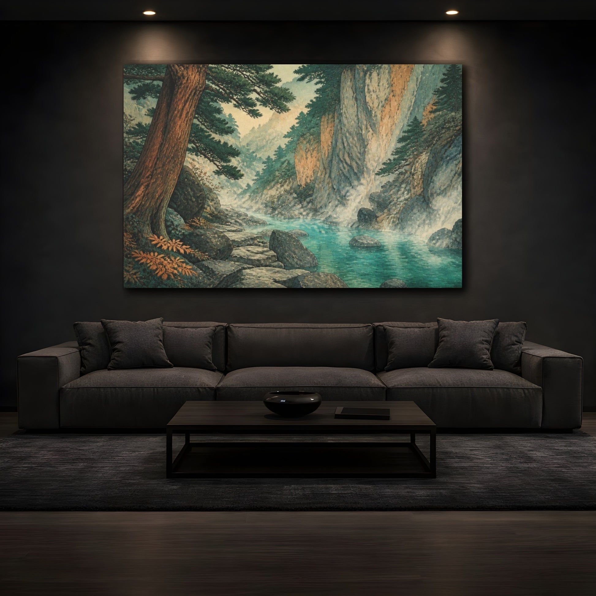 Mockup 3. Beneath Cedar Cliffs shown as canvas print