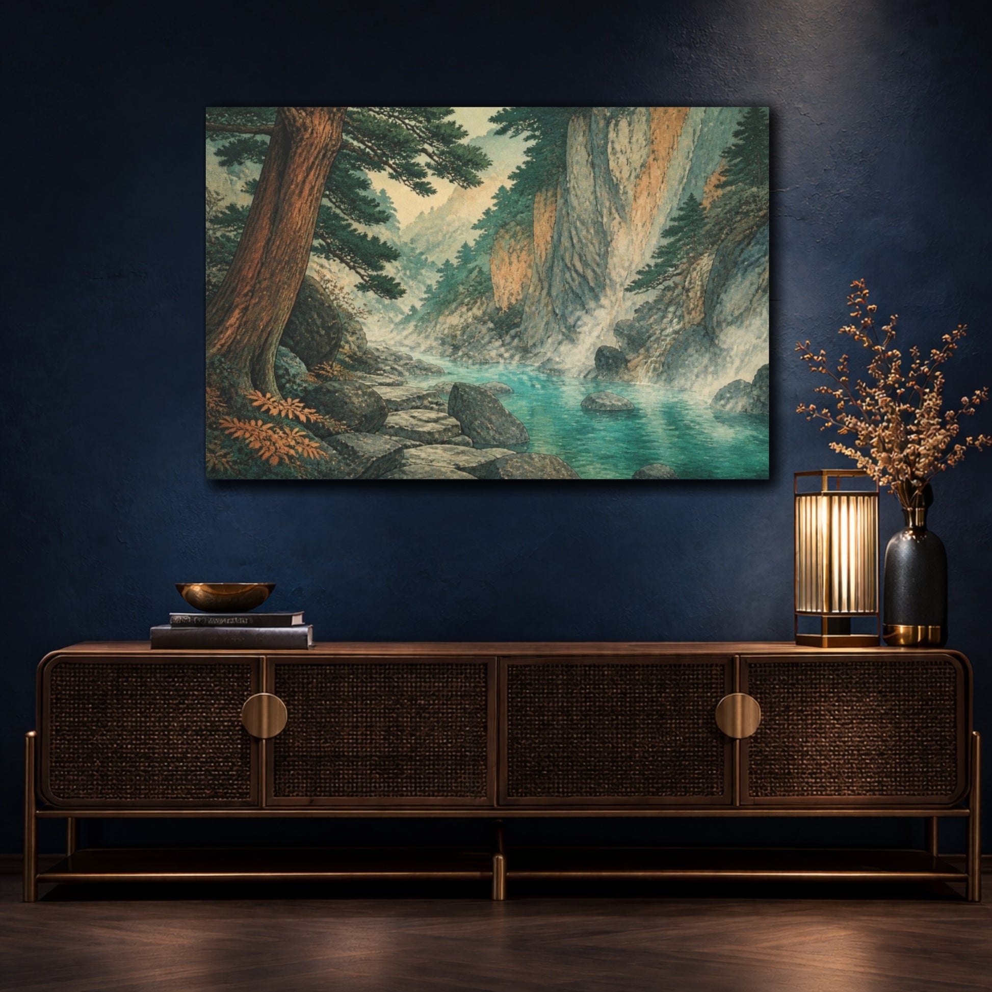 Mockup 4. Beneath Cedar Cliffs shown as canvas print