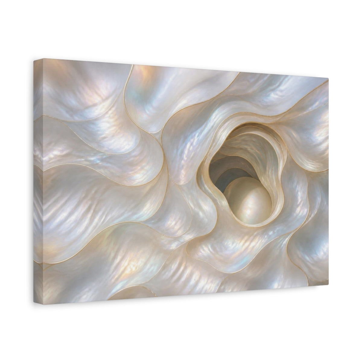 Side Mockup 4. Biophilic Pearl Opening shown as canvas print