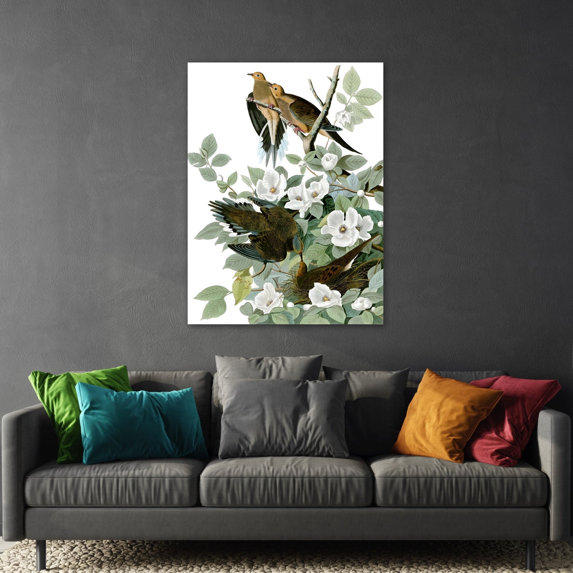 Birds Canvas Audubon Carolina Pigeon Wall Art Print - YesArtYes