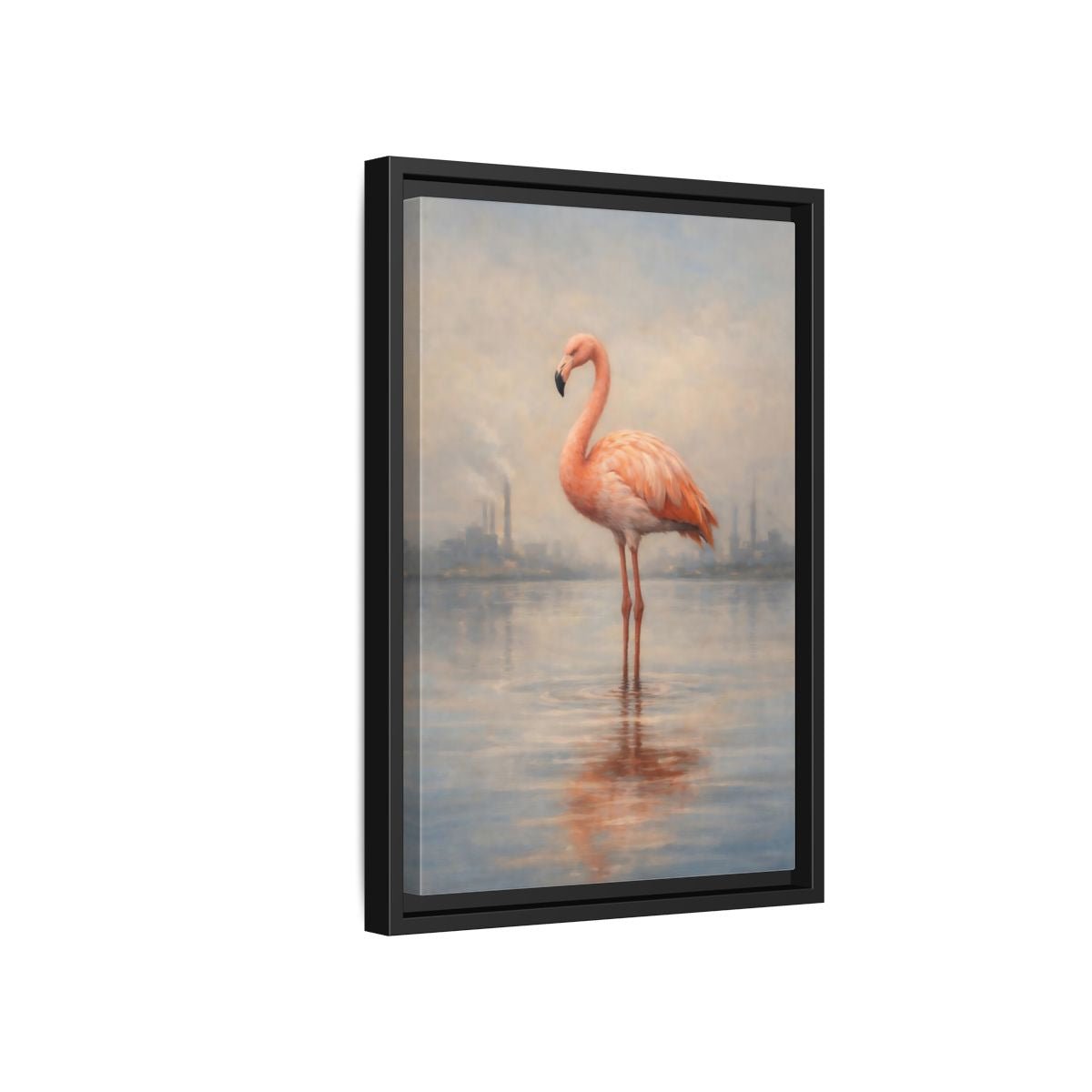 Birds Flamingo Pink - Framed Canvas Wall Art Print - YesArtYes