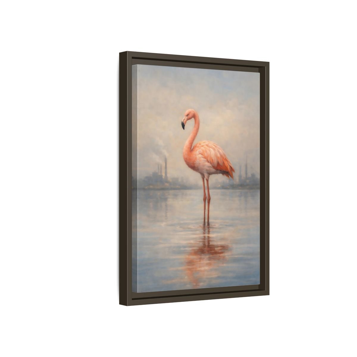 Birds Flamingo Pink - Framed Canvas Wall Art Print - YesArtYes