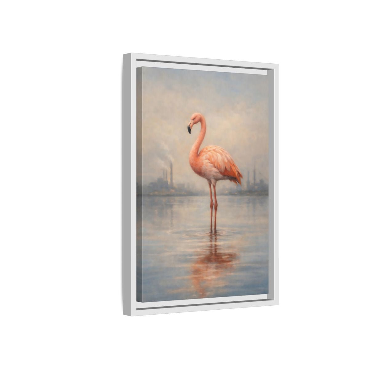 Birds Flamingo Pink - Framed Canvas Wall Art Print - YesArtYes
