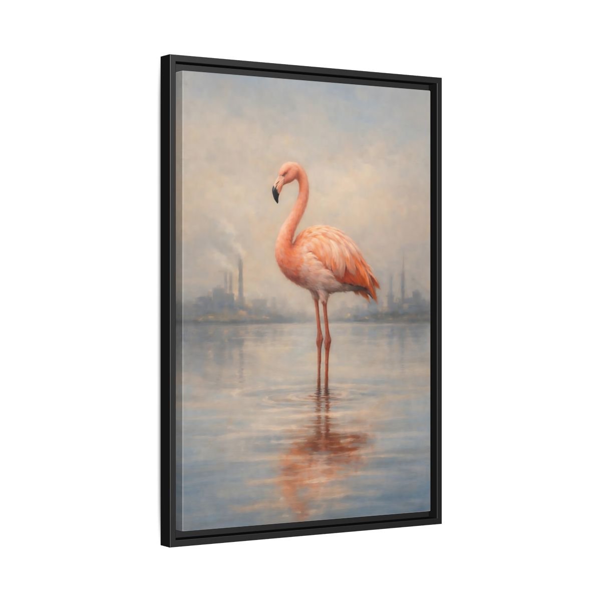 Birds Flamingo Pink - Framed Canvas Wall Art Print - YesArtYes