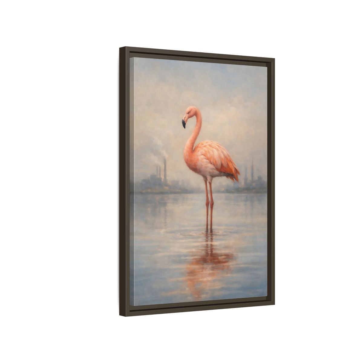 Birds Flamingo Pink - Framed Canvas Wall Art Print - YesArtYes