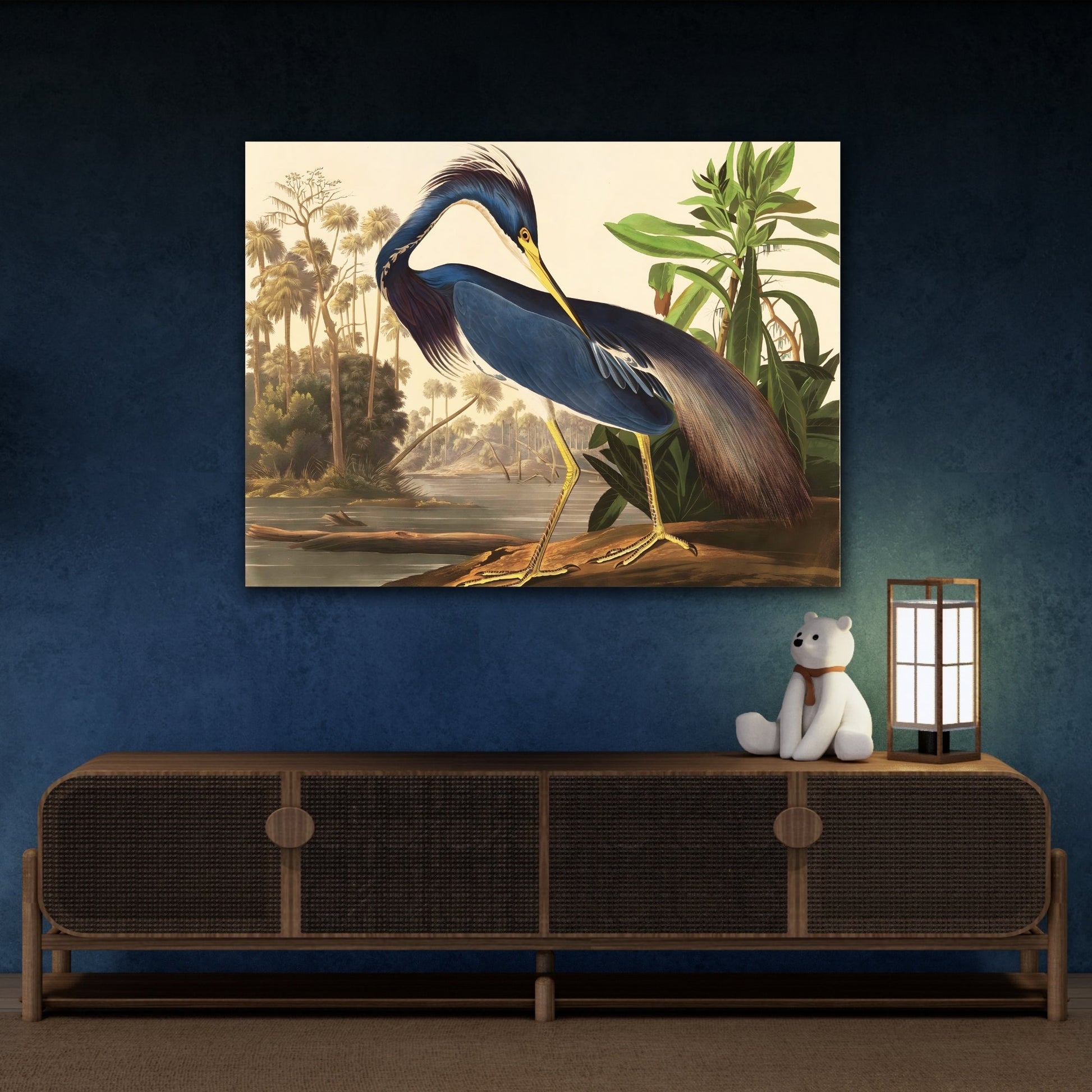 Birds of America Louisiana Heron Audubon Canvas Wall Art Print - YesArtYes