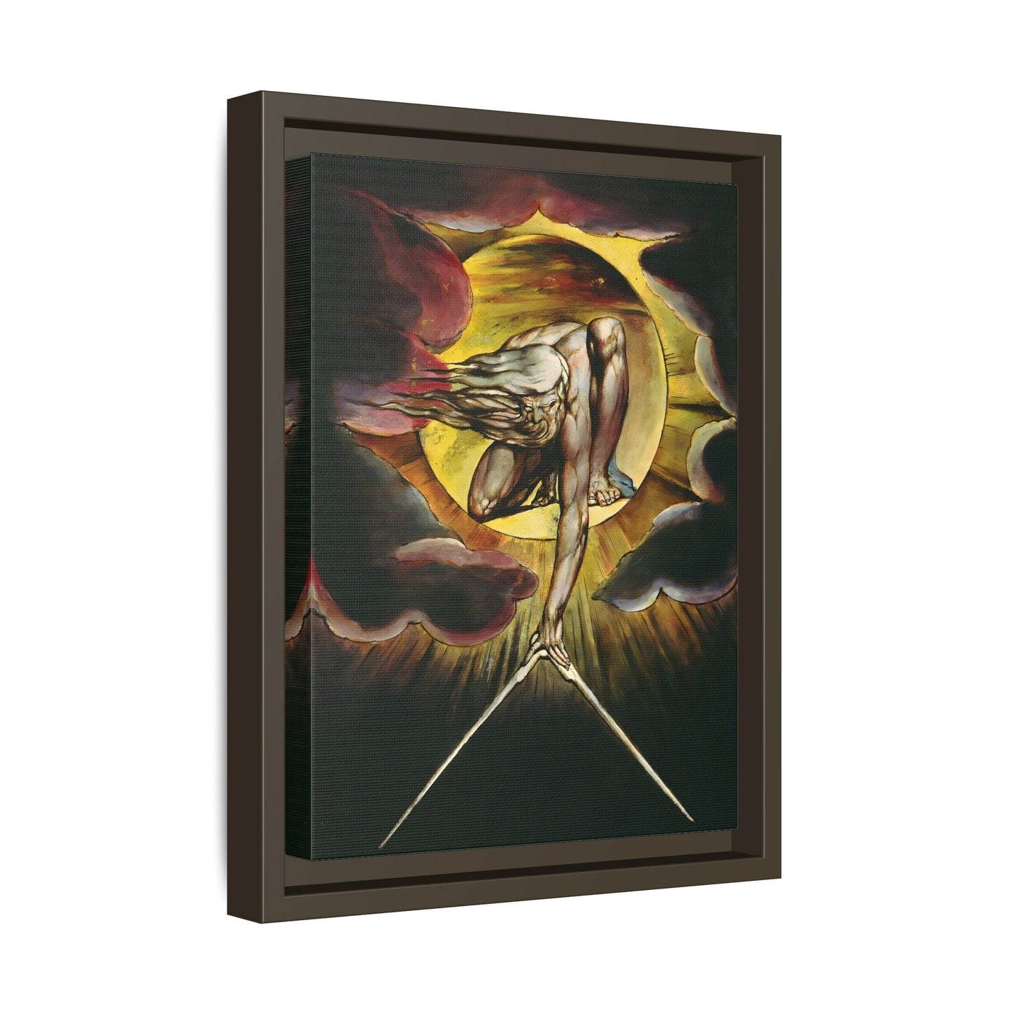 Blake Ancient of Days Canvas Print - Religious Mystical Inspirational Wall Art in Exclusive Frame