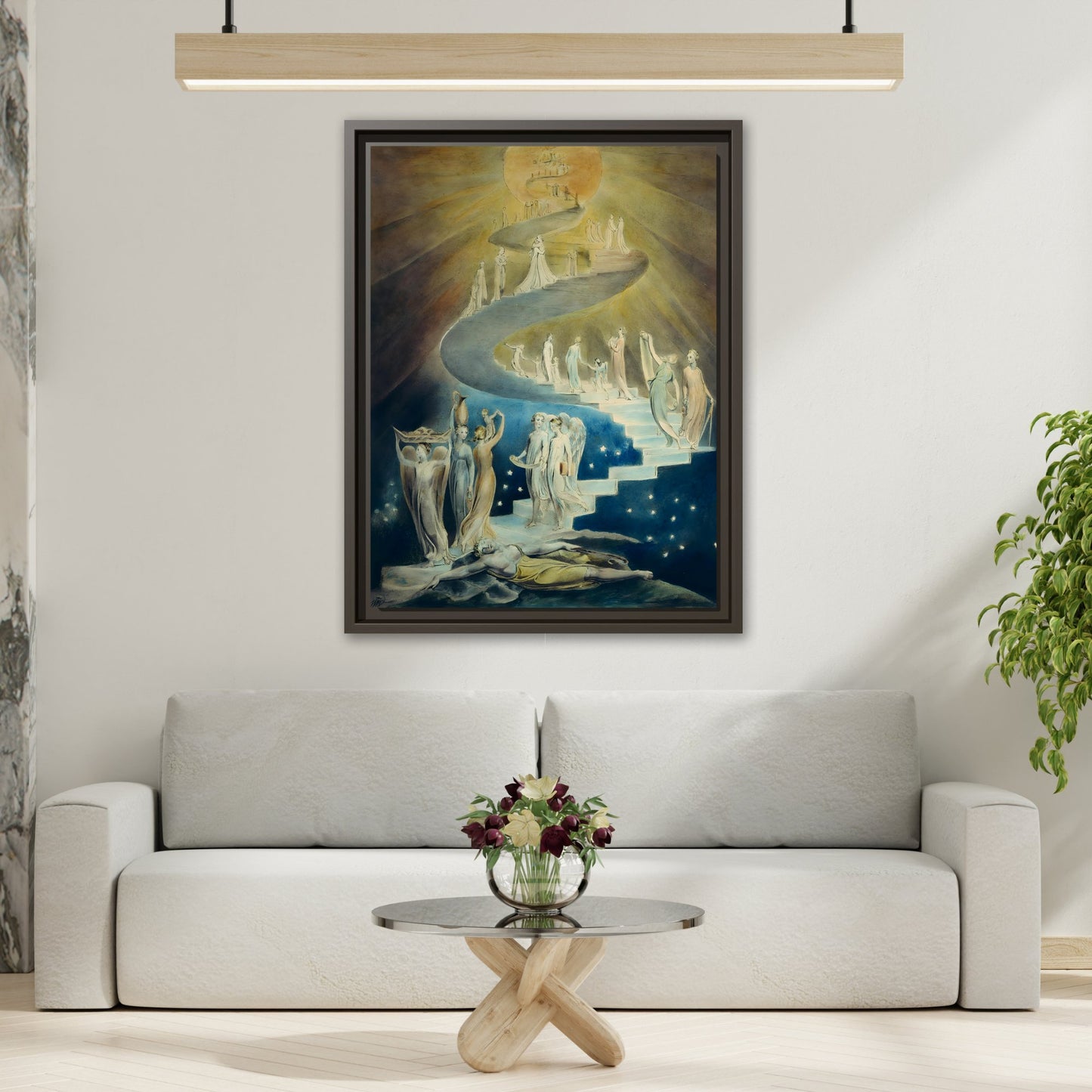 Blake Jacobs Ladder Canvas Prints Wall Art - Religious Angelic Vision Spiritual - YesArtYes