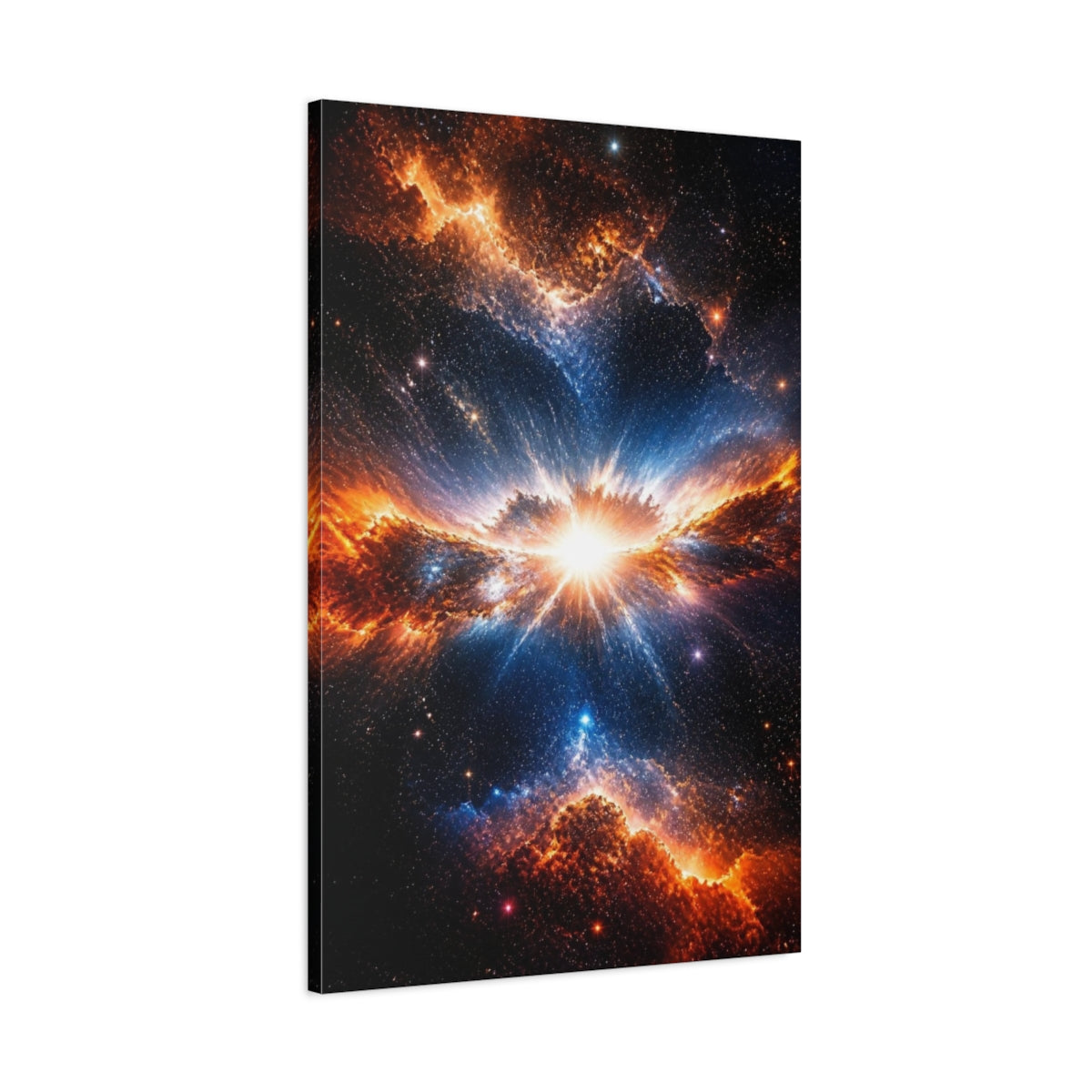 Main Mockup. Blazing Supernova Burst shown as canvas print