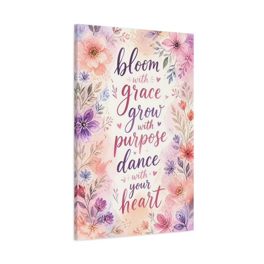 Main Mockup. Bloom With Grace shown as canvas print